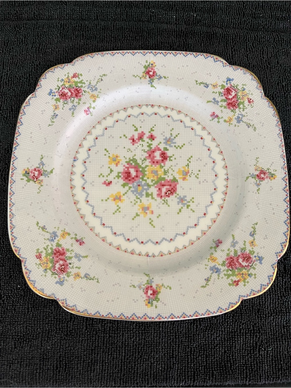 Royal Albert Petit Point China Square Cake Plate